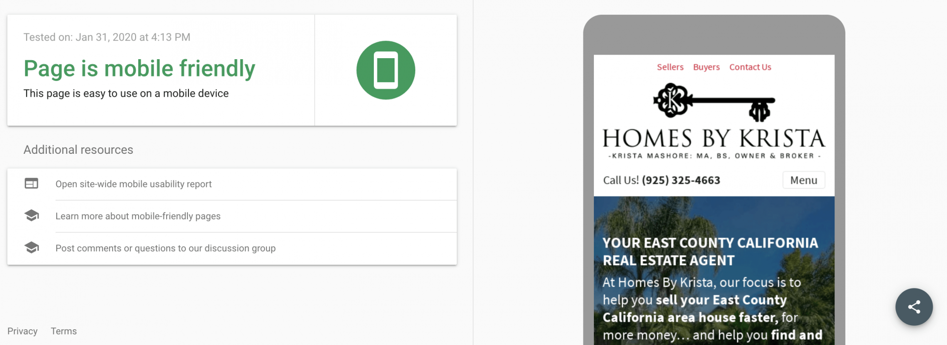 mobile friendly real estate website