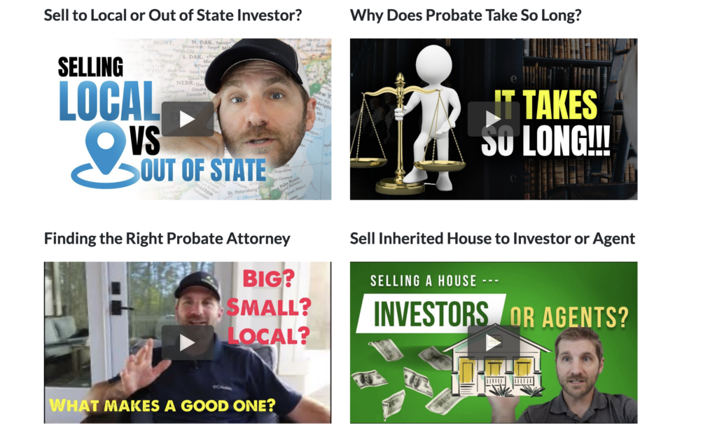 FAQ Videos Example from Investor Brad Woodall