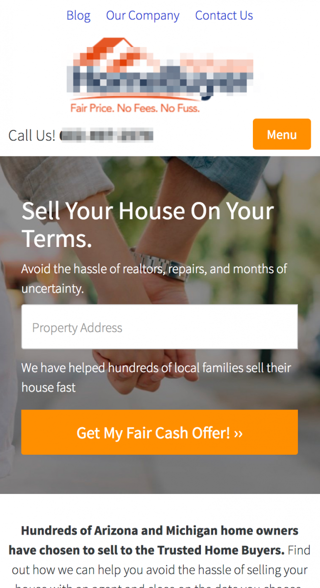 mobile real estate investor website