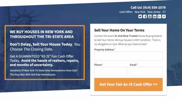 carrot real estate website form