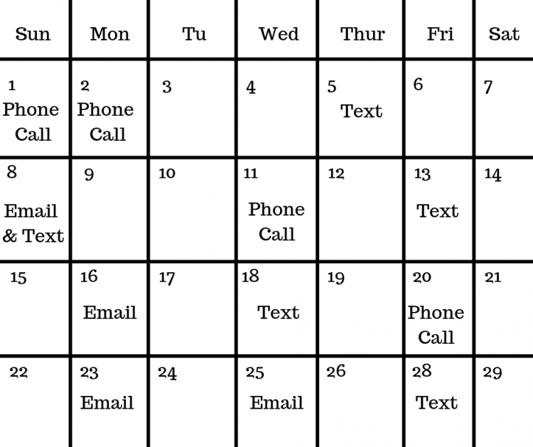 real estate lead follow up calendar