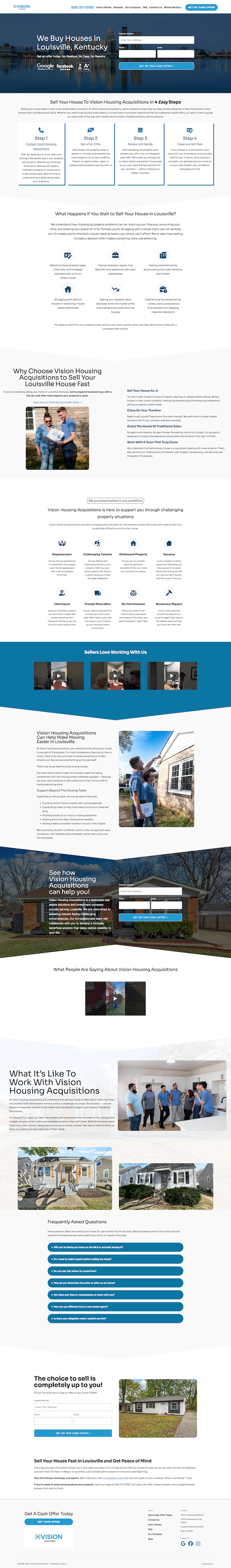 Vision Housing Acquisitions - After CarrotPro Website Design