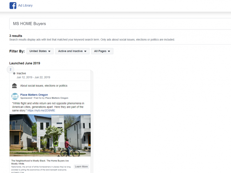Facebook ad examples for real estate