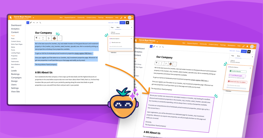 Carrot s AI Rewrite Tool Carrot Carrot s AI Rewrite Tool Carrot
