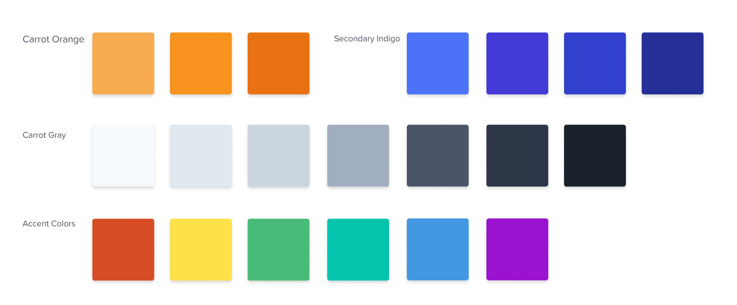 new Carrot color palette