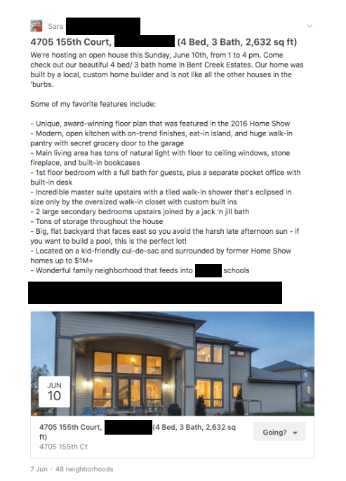 open house content ideas