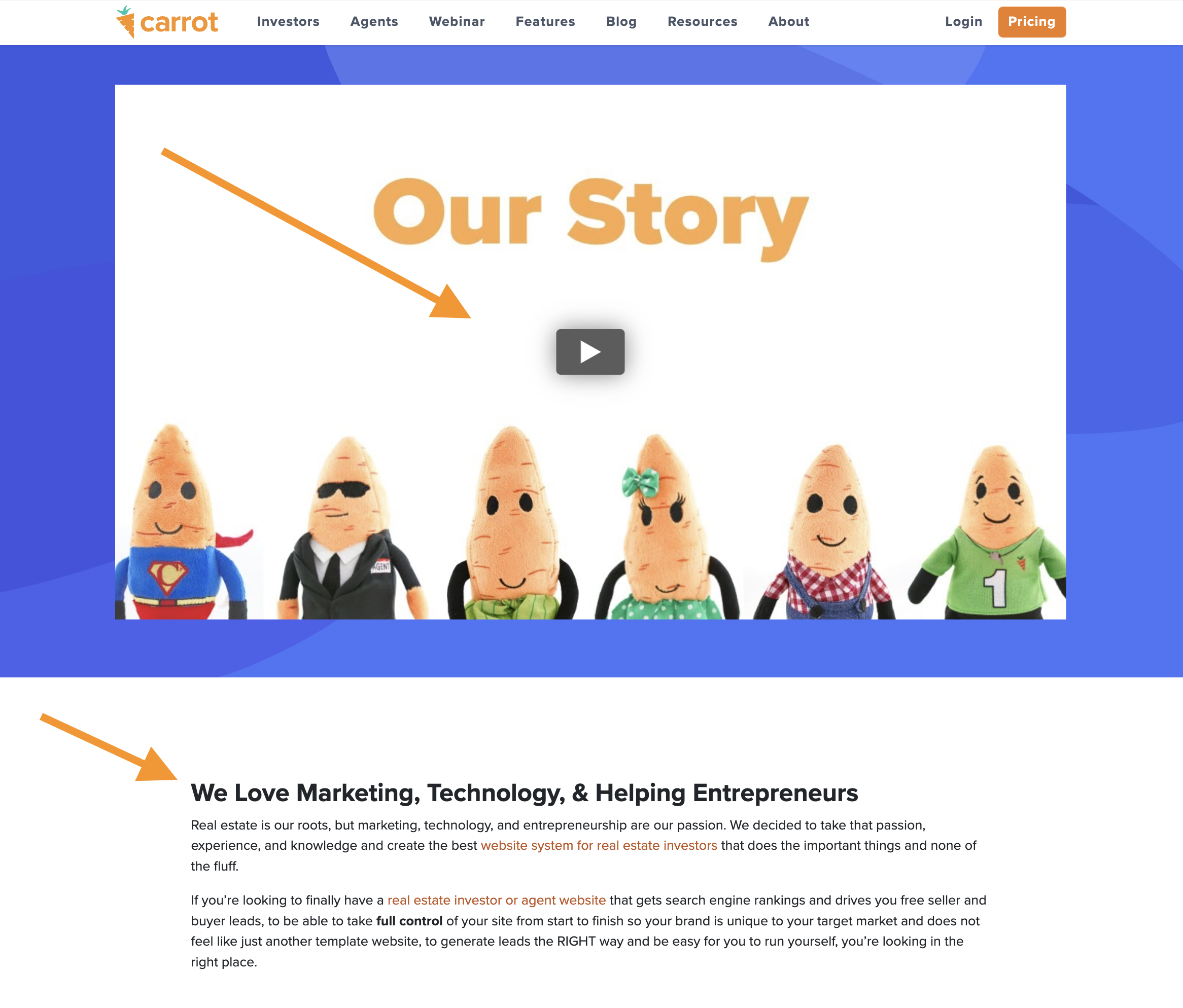 building story into your about page