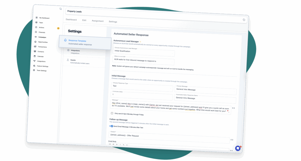Carrot CRM campaign autoresponders