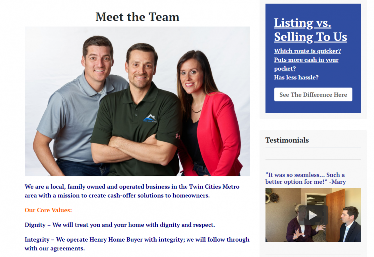 real estate investor website about page