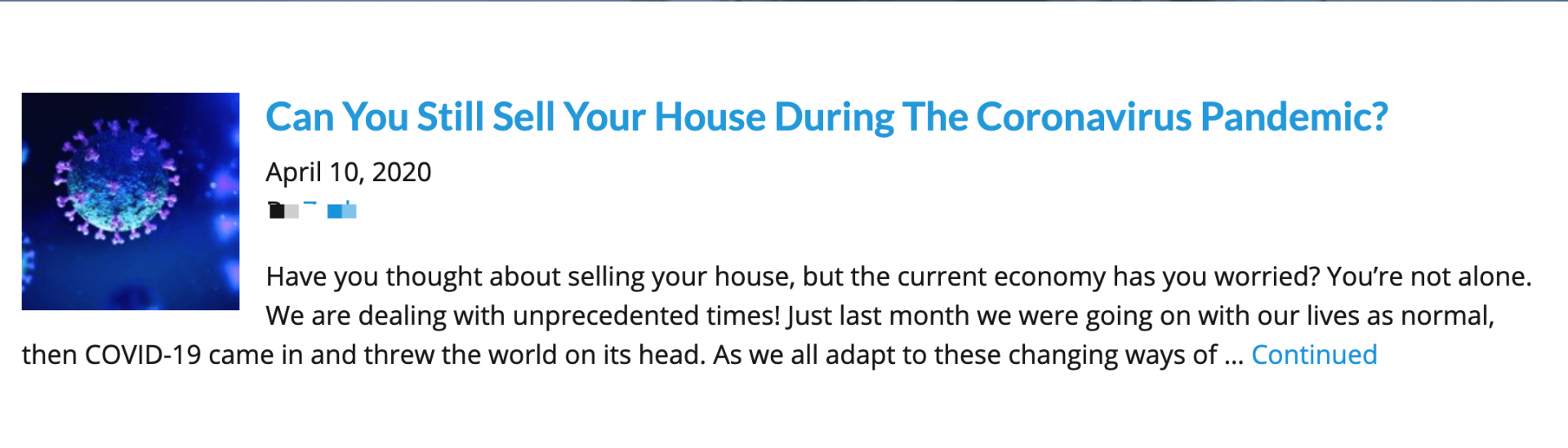 covid-19 content pro blog post for real estate