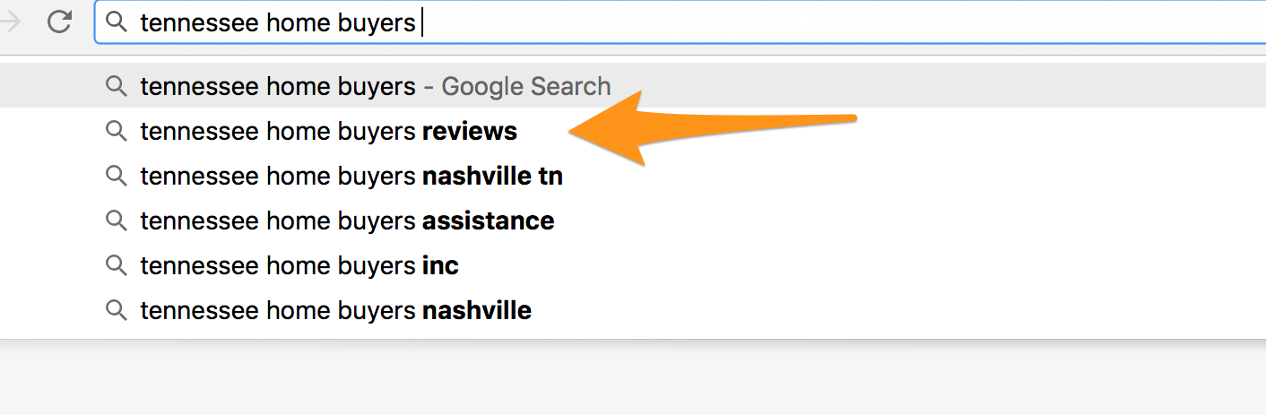google suggest real estate search term