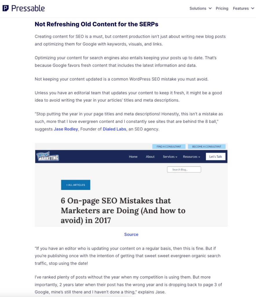 Example HARO backlink