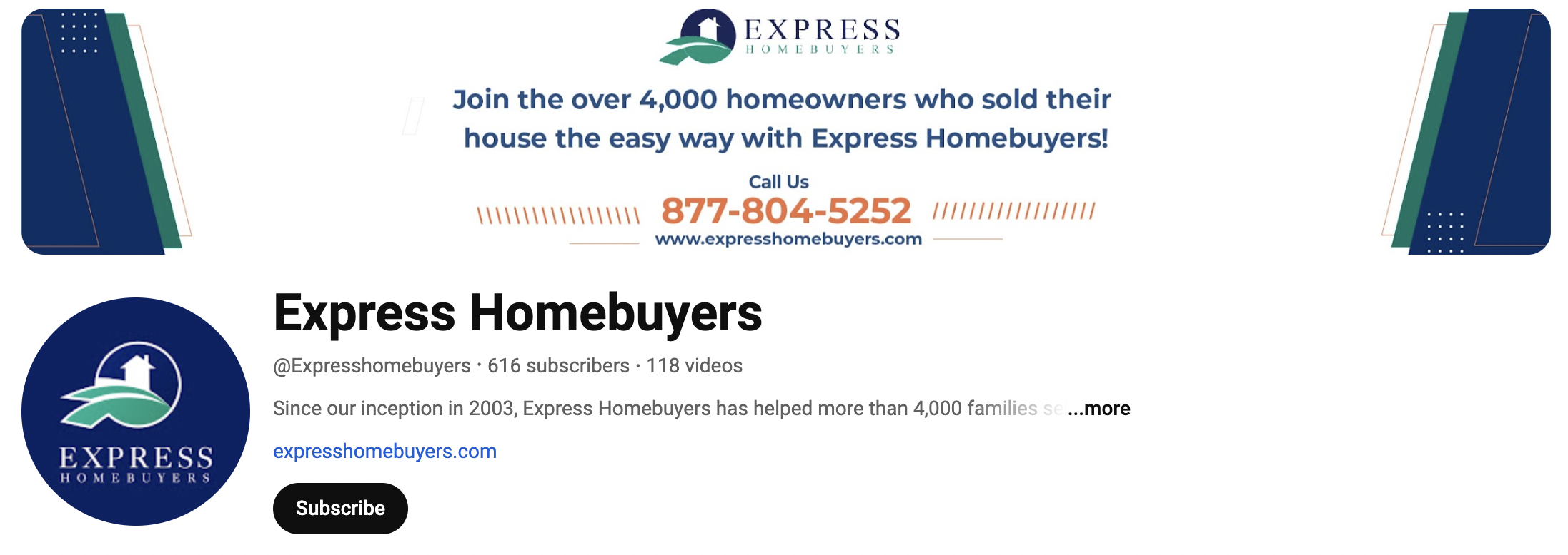 Express Homebuyers YouTube Channel Branding