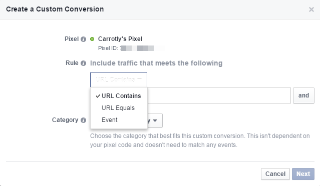 facebook retargeting fixed custom conversion 4