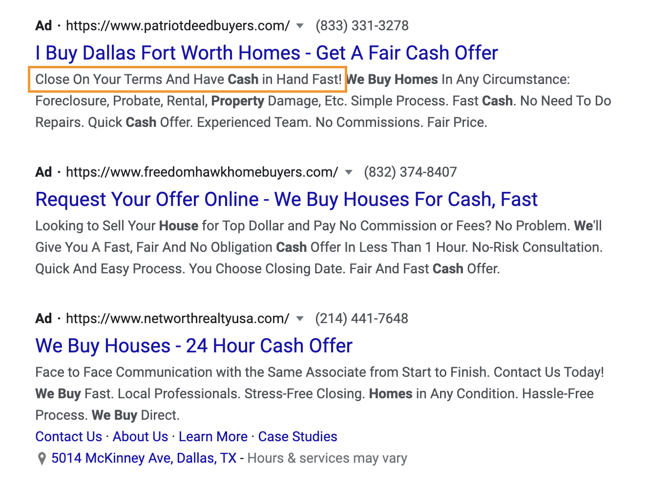 google ads Use Emotion and Senses
