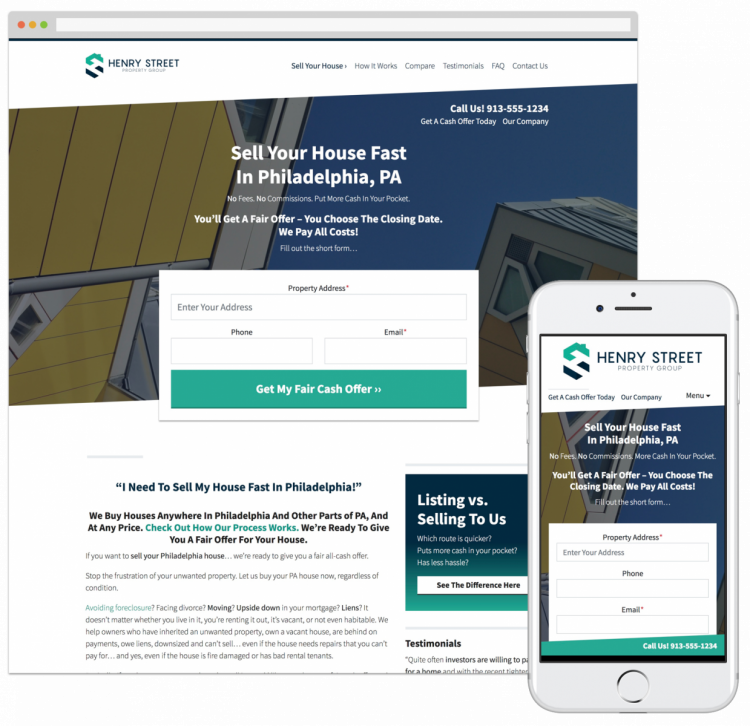 carrot real estate website hemlock theme