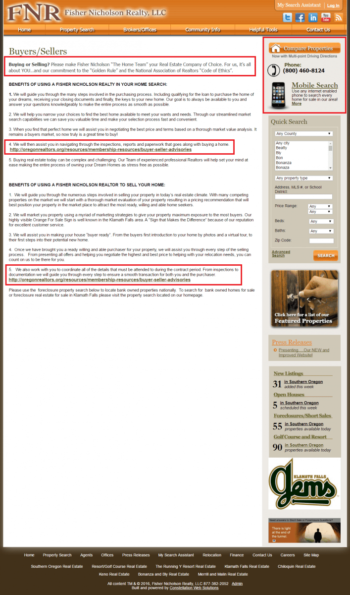 fisher nicholson non clickable links