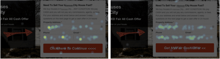 investorcarrot heat map cta test