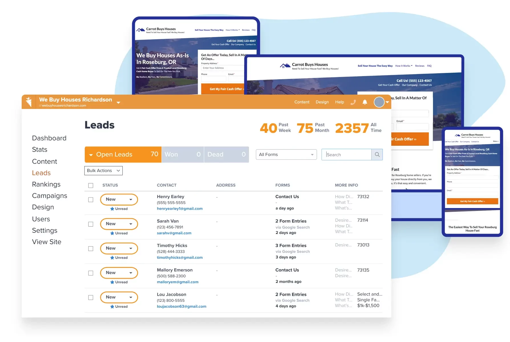 investor demo lead flow