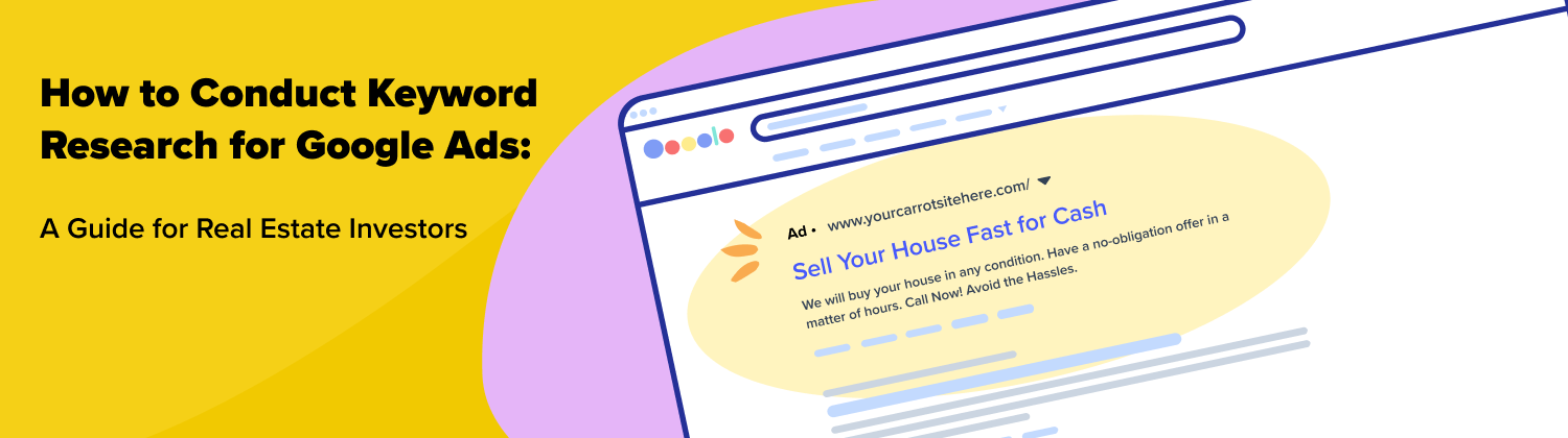 Keyword Research for google ads for real estate investors