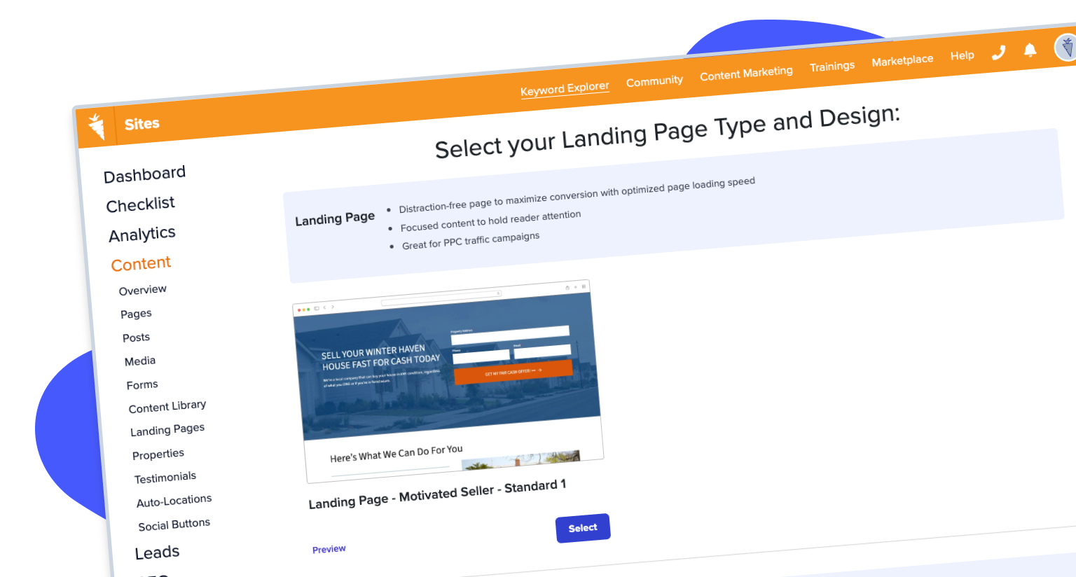 Carrot landing page templates for real estate investors