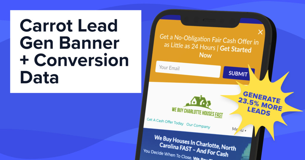 Carrot's Lead Generation Banner & Conversion Data blog post image. 