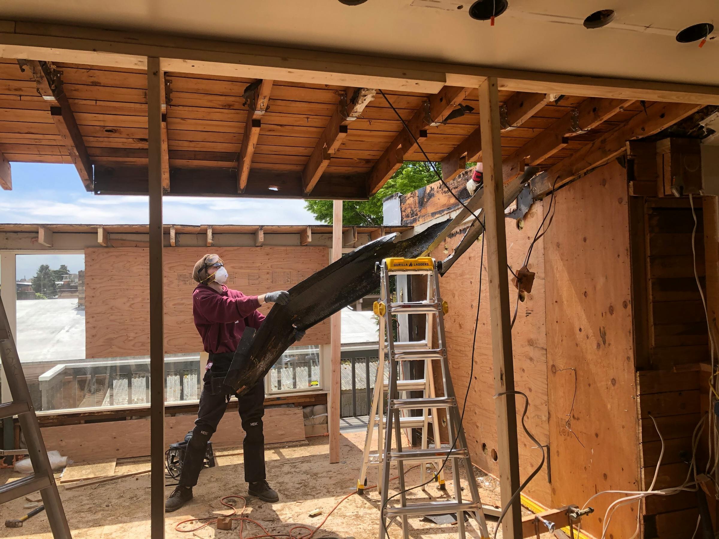 worker remodeling a home in Jefferson City