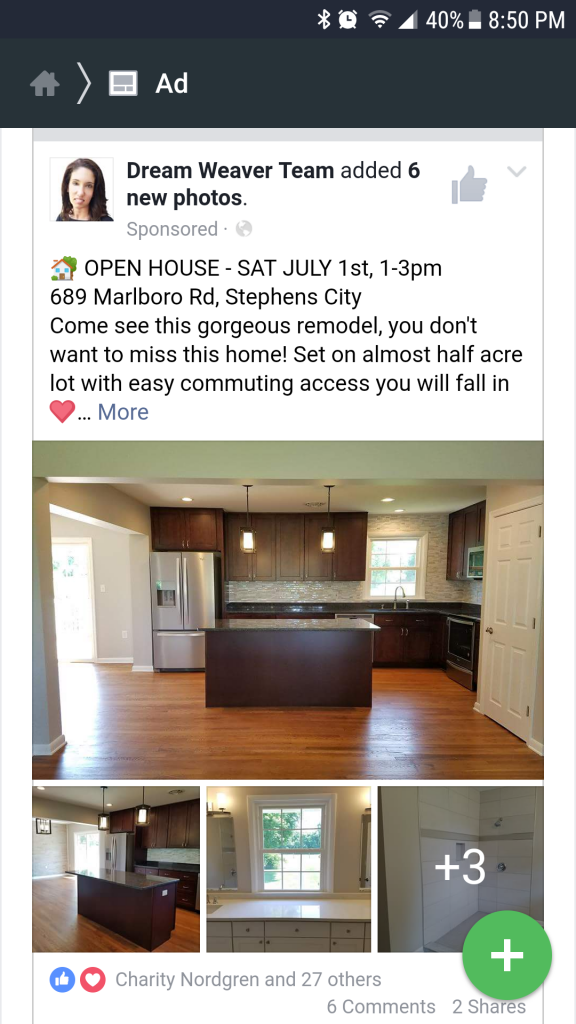 open house ideas facebook ads