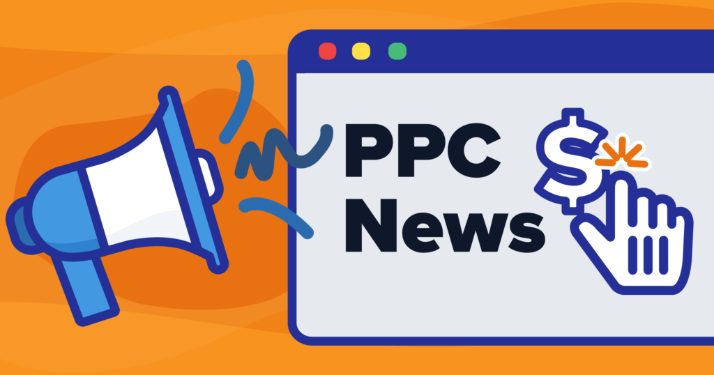 The image shows some text with a graphic of a megaphone and a browser window. The text reads, "PPC News." 