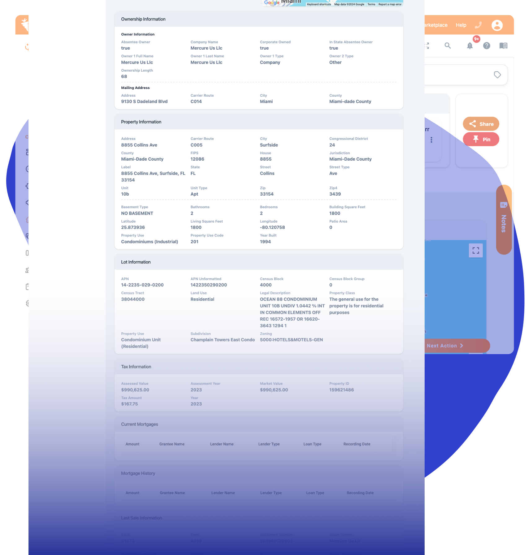 Carrot CRM property data report