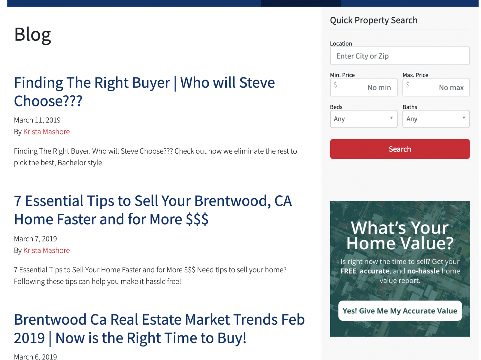 real estate agent blog