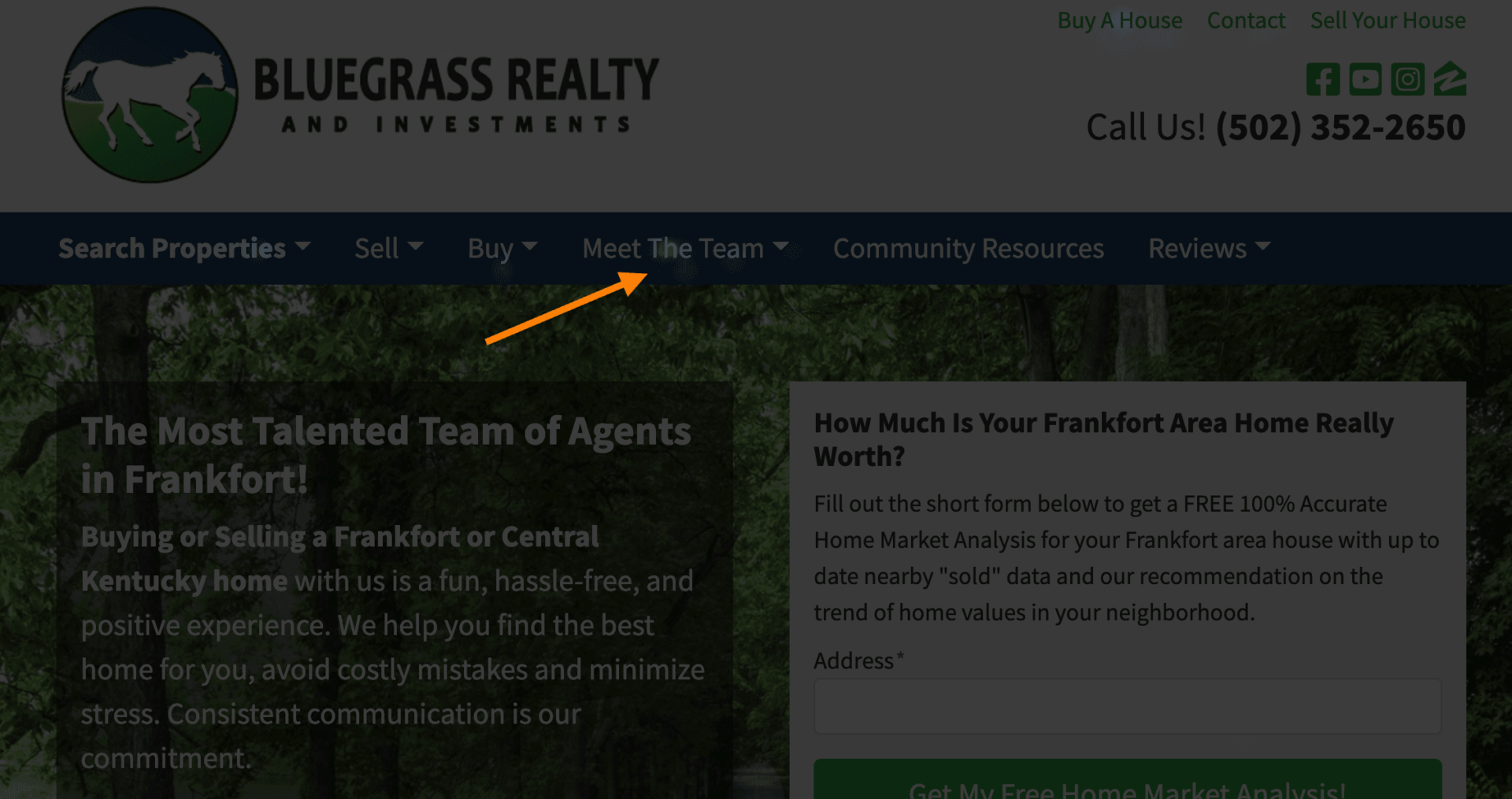 real estate agent website heat map test