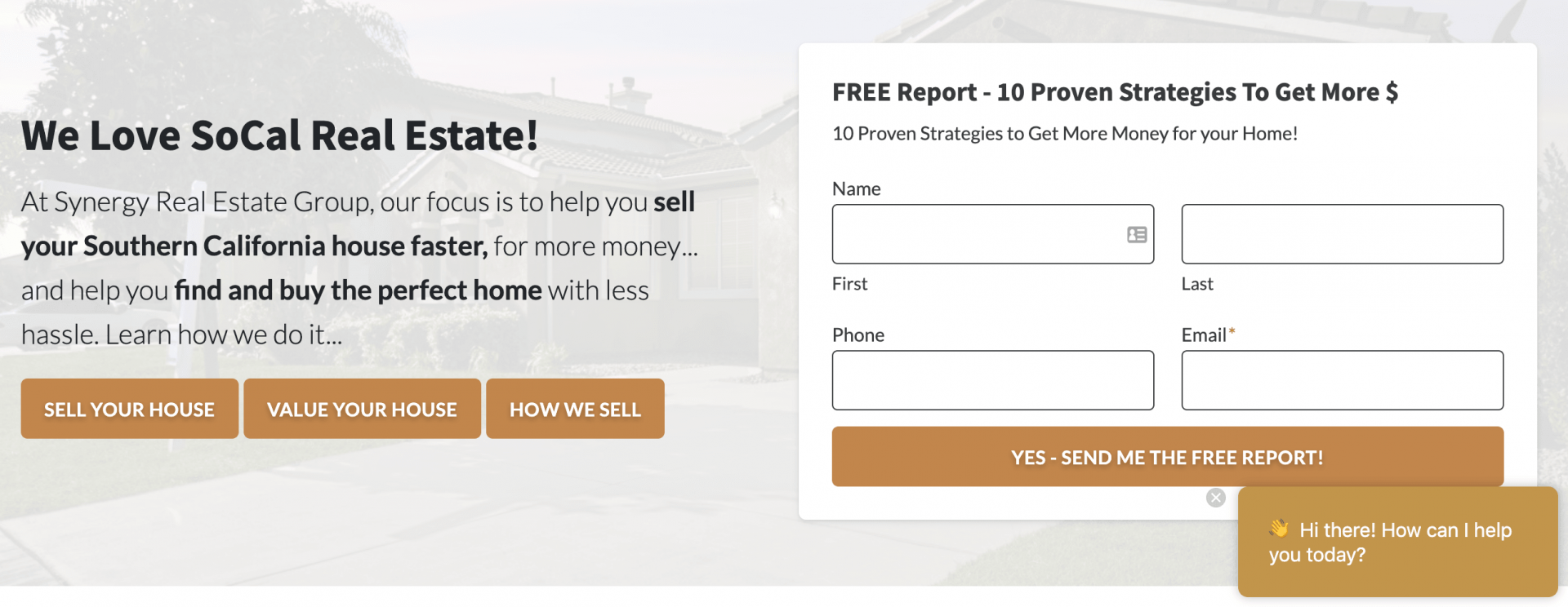 real estate agent website marketing website form