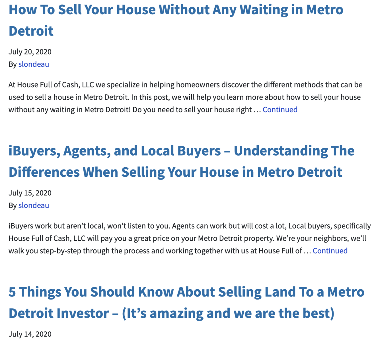 real estate investor blog posts