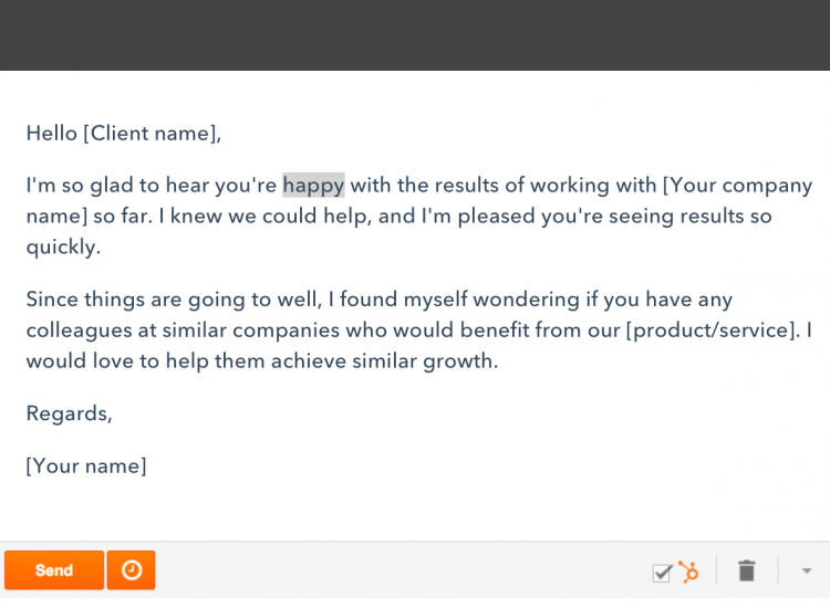 Hubspot Lead Generation Email Example