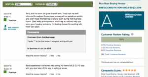 Nice Guys Buying Houses Better Business Bureau Reviews