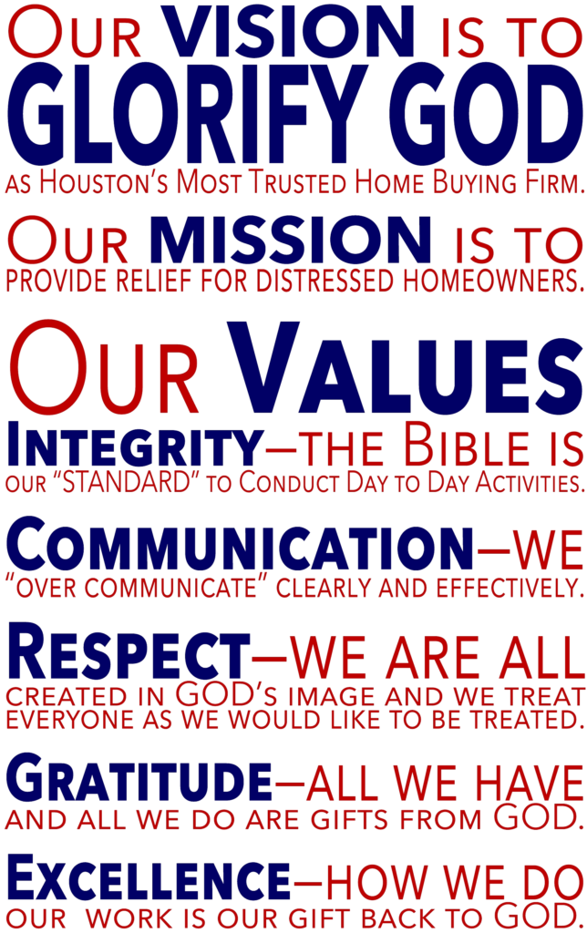 Mission Statement Values