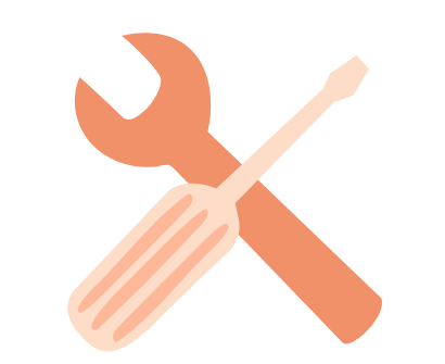 screw driver and a wrench