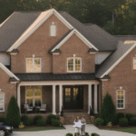 A luxury brick estate in a quiet South Charlotte neighborhood featuring a circular driveway and manicured landscaping, representing discreet off-market real estate opportunities in Ballantyne and Blakeney