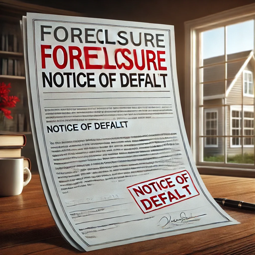 Foreclosure notice of default in TN