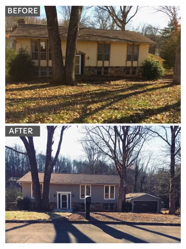 Before And After Renovation Of A Single-Family House