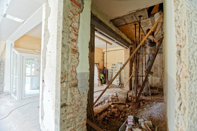 A home renovation in progress.