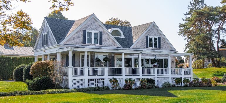 Family house with white details