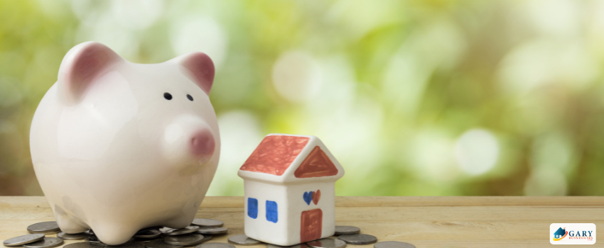 Piggy bank and a house