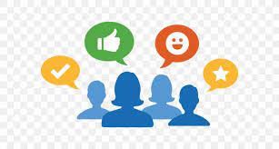 image of a group of people who are offering to communicate their satisfaction about something
