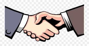 hands shaking referring to trust