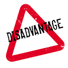 A red triangle with the word "disadvantage" written across it.