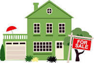picture of a house with a for sale sign.