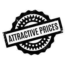 A sign that reads "attractive prices"