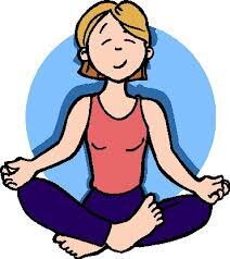 a woman seated in a calm position